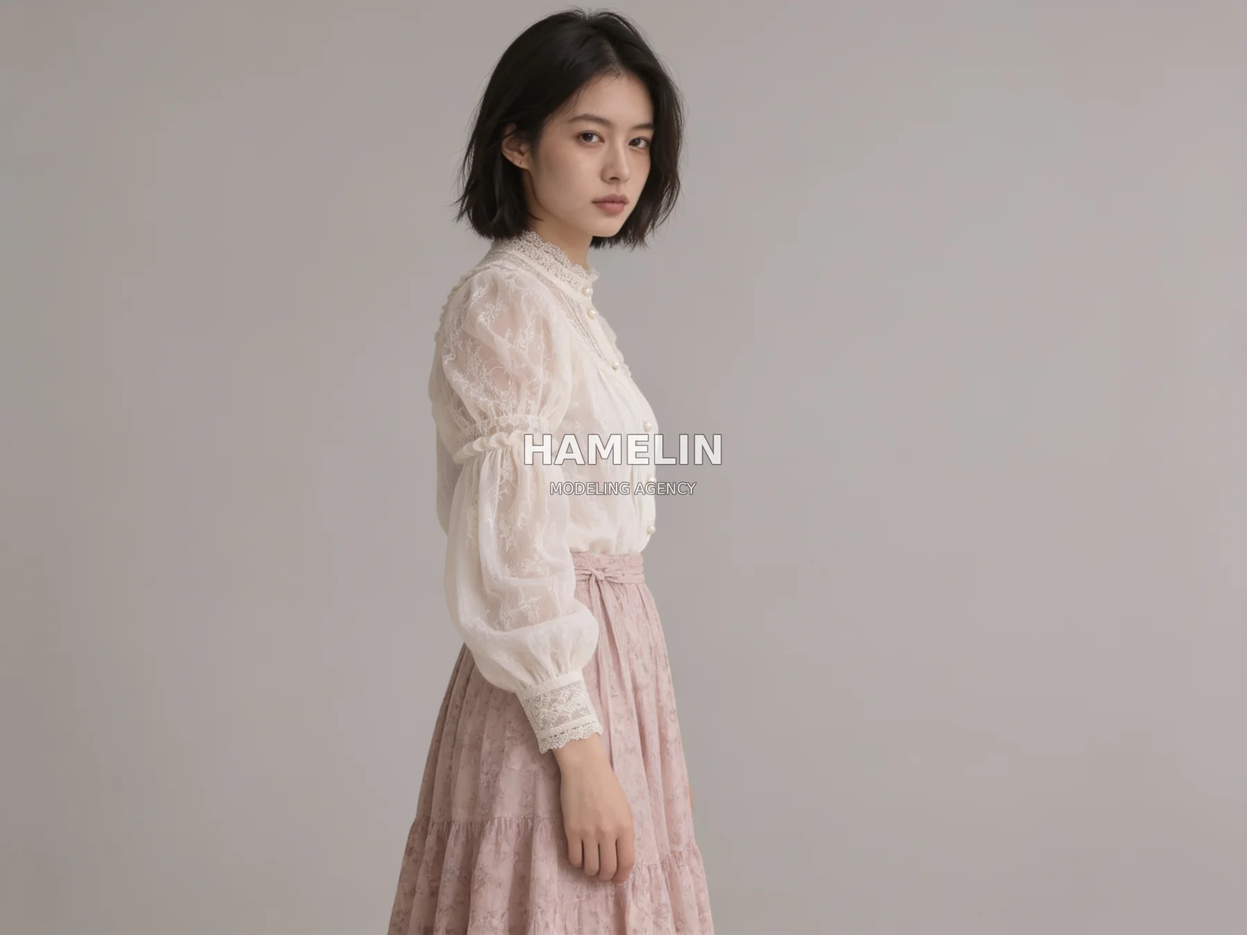 Soft Blouse & Romantic Pastel Lace Editorial 5