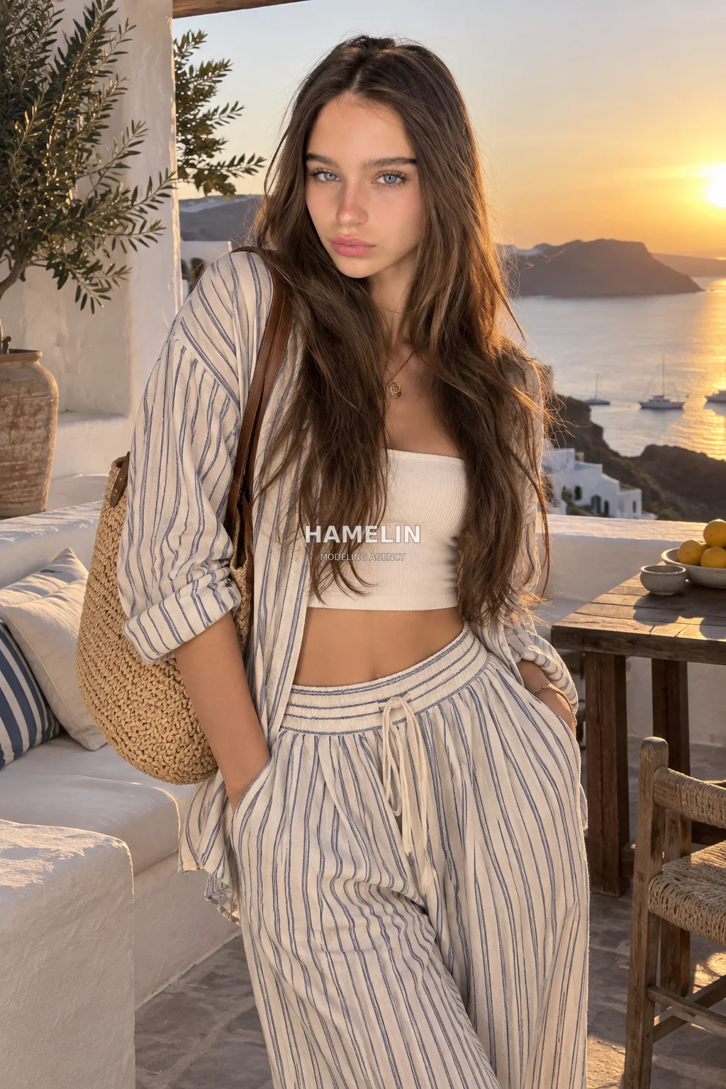 Mediterranean Sunsets & Striped Resort Linen 1
