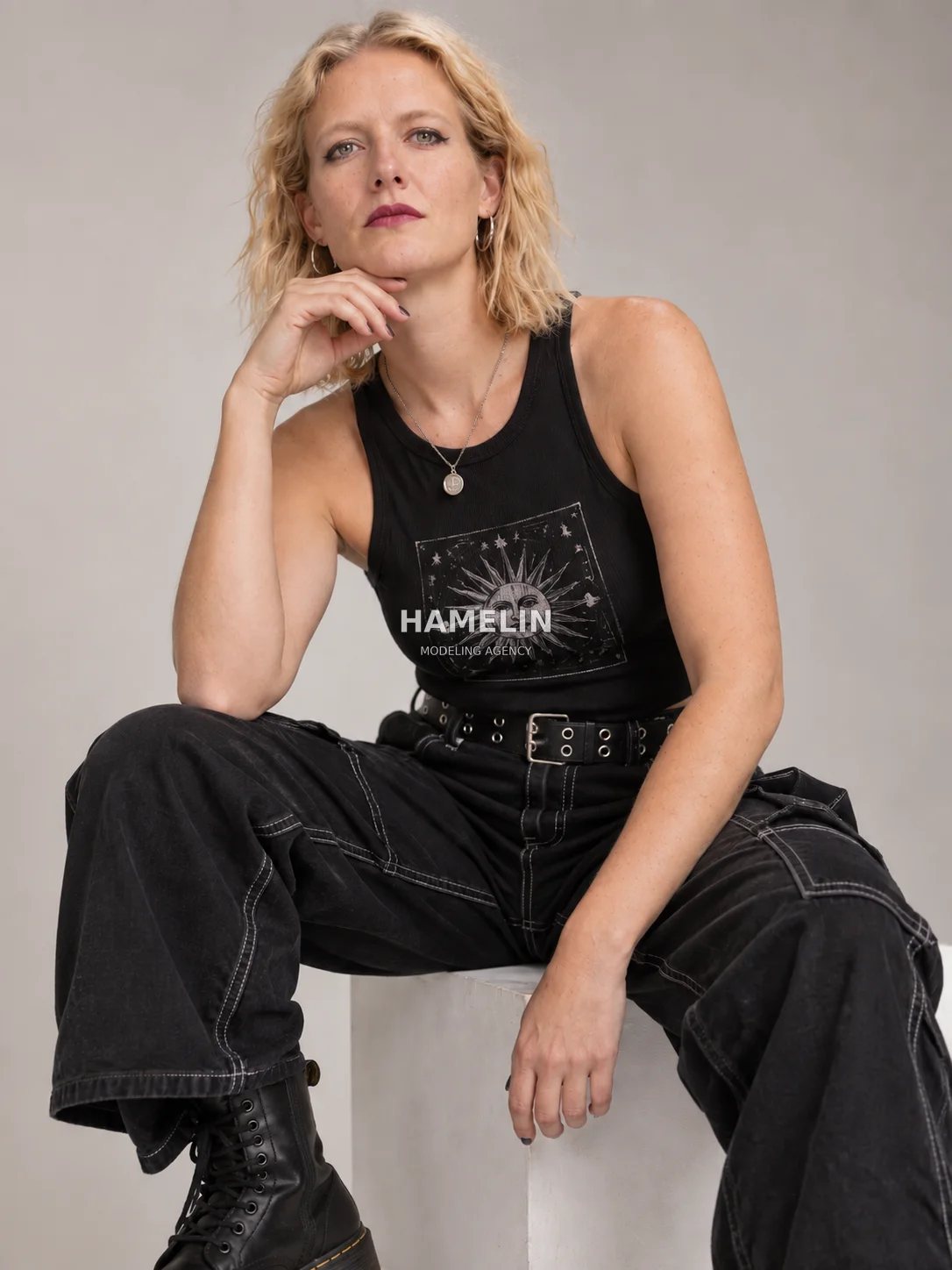 Mystic Sun Crop Top & Contrast Stitch Cargo Campaign 1