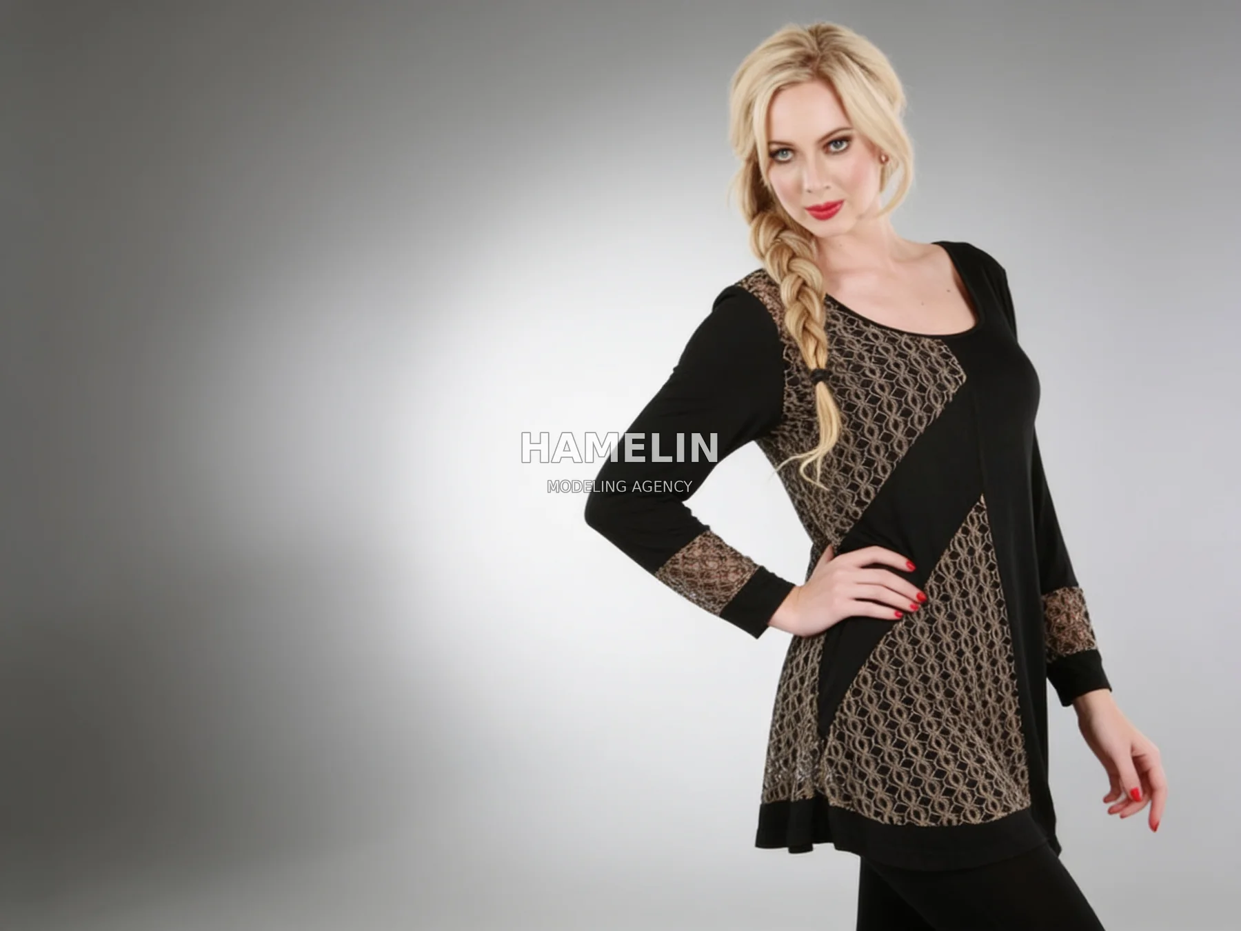 Geometric Lace & Black Tunic Catalog 4