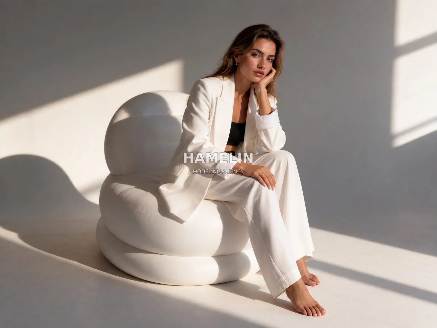 White Suit Silhouette & Minimal Design Studio 3