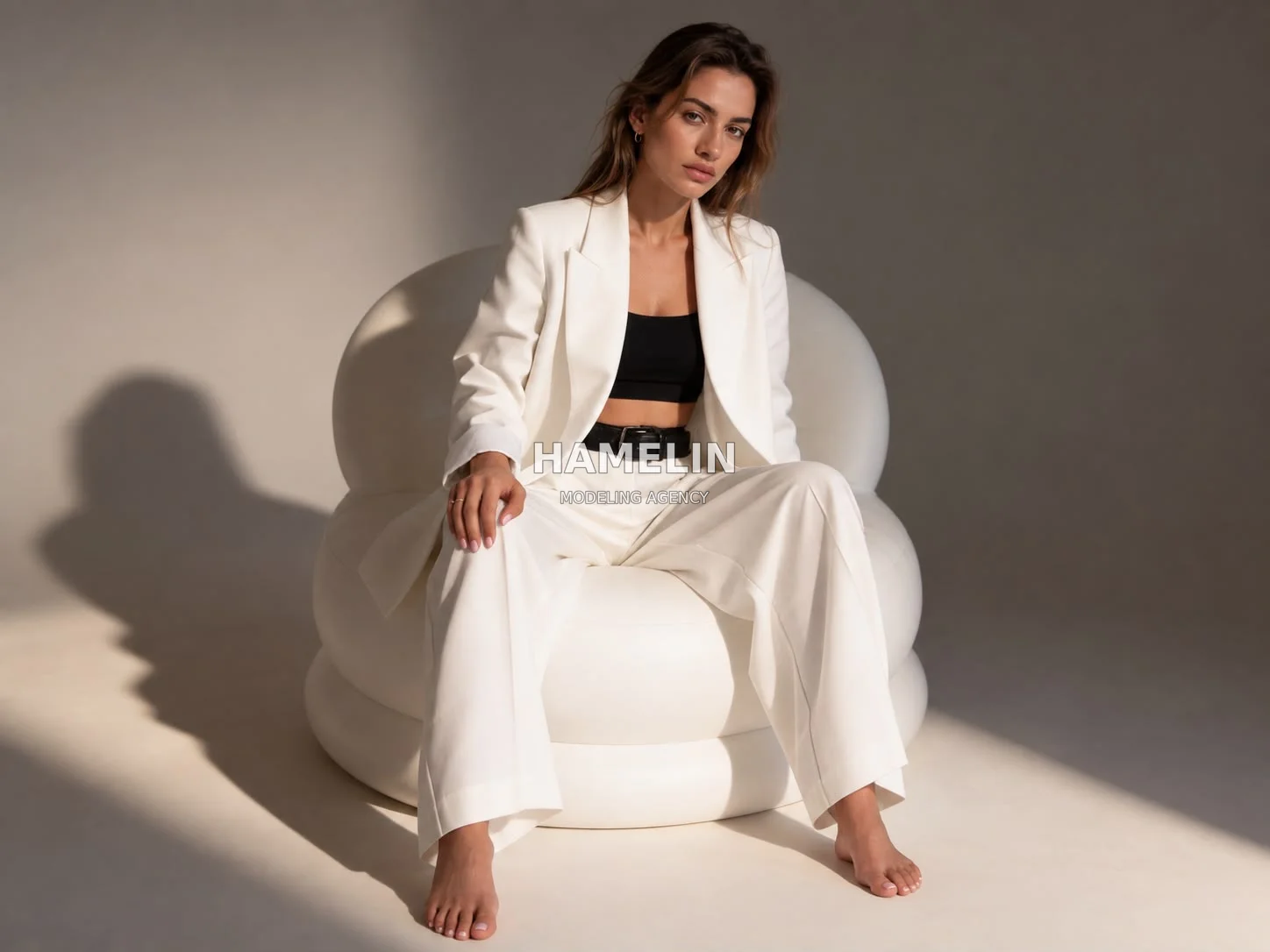 White Suit Silhouette & Minimal Design Studio