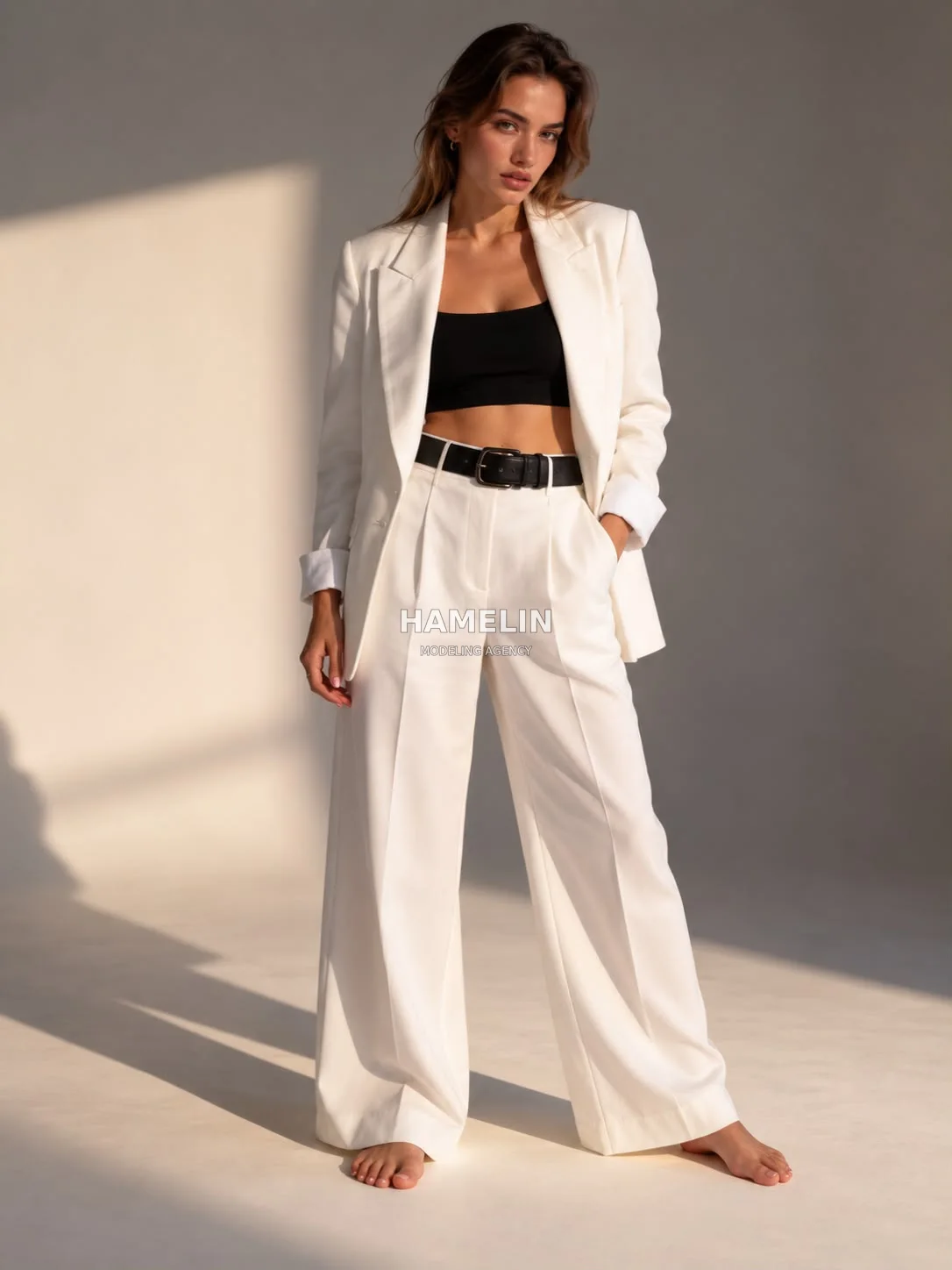 White Suit Silhouette & Minimal Design Studio 2