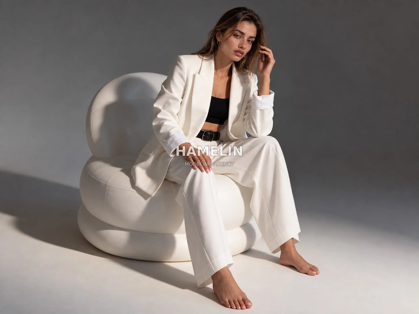 White Suit Silhouette & Minimal Design Studio 4